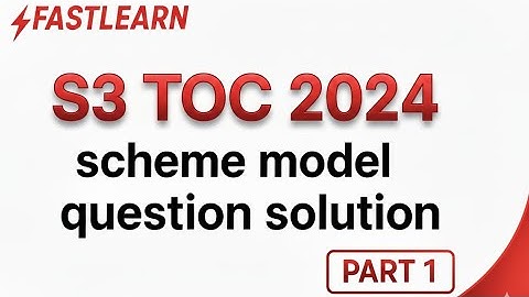KTU Btech S3 TOC 2024 scheme model question solution PART 1 #btech studentsbtech students #cse