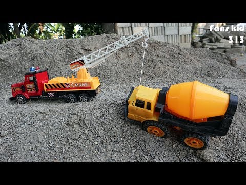 Mainan Anak Dum Truk  Crane  Truck Mengangkut Truk  Molen 