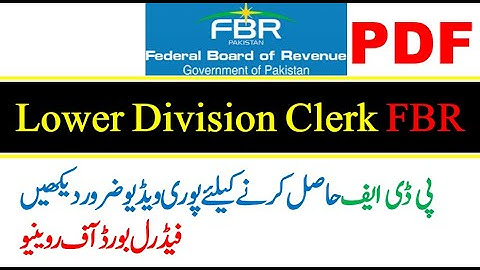 FBR LDC Paper Held November 2021 Part 2/3