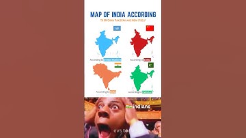 🗺️ India Map According to Countries: Who Sees What? 🇮🇳🌍 #indiamap #india