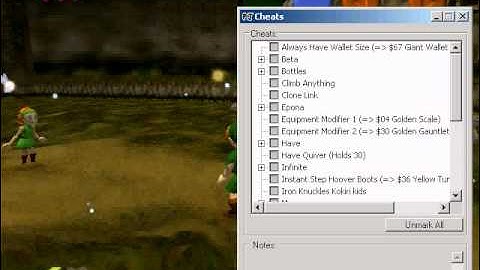 LoZ OOT Cheats for Project64