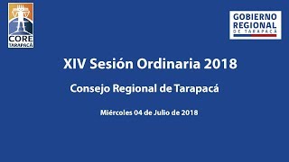 14a sesión ordinaria 2018 Consejo Regional Tarapacá