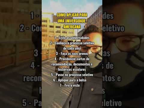 COMO APLICAR PARA UMA UNIVERSIDADE AMERICANA #Shorts - COMO APLICAR PARA UMA UNIVERSIDADE AMERICANA #Shorts