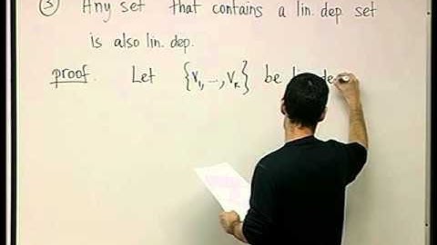 30 -  Theorems about linear independence