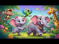 The Lost Baby Elephant’s Journey | kids nursery rhymes | Baby Song, Animal Adventure Cartoon 🐘🌿