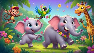 The Lost Baby Elephant’s Journey | kids nursery rhymes | Baby Song, Animal Adventure Cartoon 🐘🌿