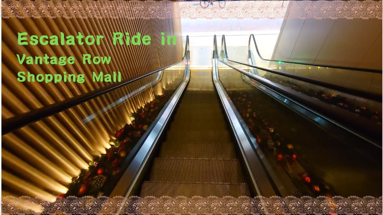 Upward & Downward Escalator Views in Hong Kong Vantage Row Shopping Mall: Dual Smooth Ride