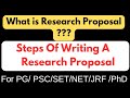 How to Write  Research Proposal ? Steps to write Research Proposal | For Masters &amp; PhD #ugcnetexam