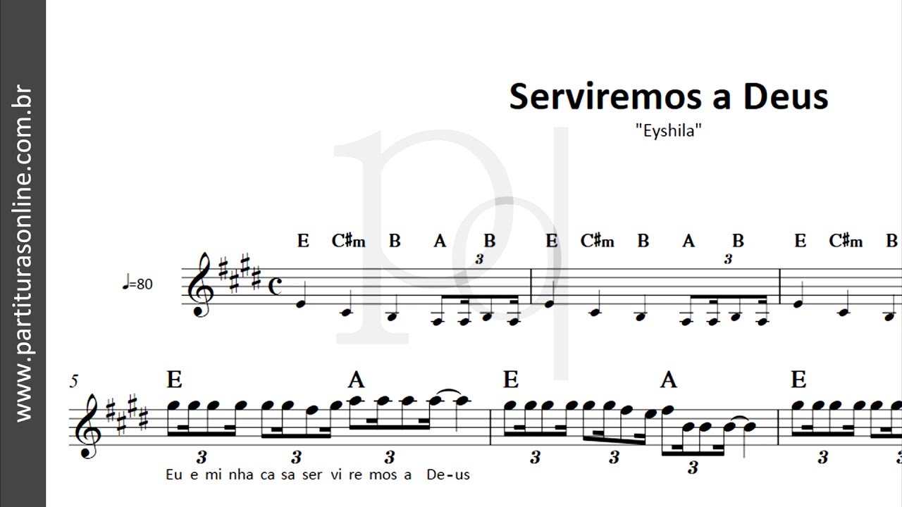 Serviremos a Deus ♪ Eyshila | Partitura - YouTube