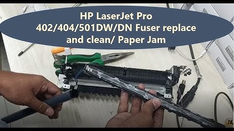HP LaserJet Pro M402dw printer Fuser unit and roller replacement. How to Fix Paper Jam Problem.