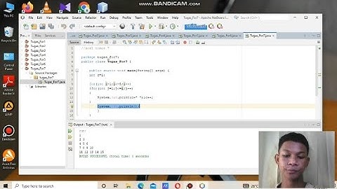 (Tugas 5 Struktur Data) Membuat looping for menggunakan aplikasi Java netbeans 👏