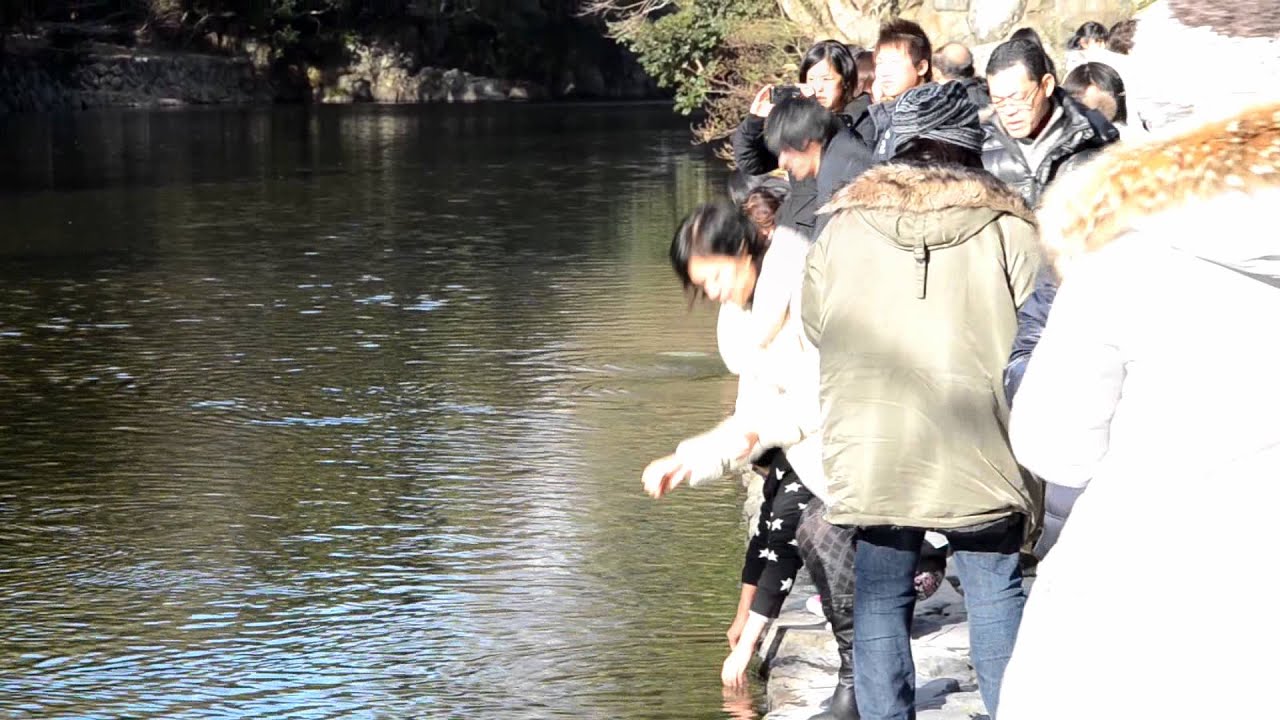 五十鈴川 (Isuzu River) at Ise (伊勢神宮) Geku Shrine (外宮) 五十鈴川 (Isuzu River) at Ise (伊勢神宮) Geku Shrine (外宮)