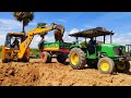 John Deere 5050 Di power plus tractor with fully loaded trolley pulling | Mahindra tractor power |