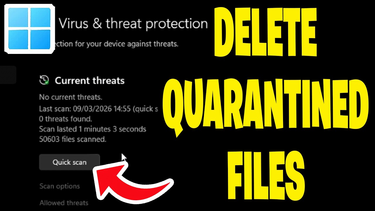 How To Delete Quarantined Files In Windows Defender Windows 11 - YouTube