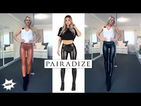 NEW Pairadize Pants!! Caramel and No Zipper Shiny Faux Leather Leggings Review & Try On