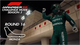 F1 MANAGER 22 [PS5] CHALLENGE MODE - ASTON MARTIN S03/R16: MONZA