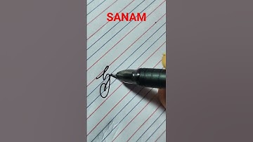 "SANAM" name in cursive handwriting 🖋️🖊️ 🖋️#calligraphy #cursive #cursivewriting #art #name #learn