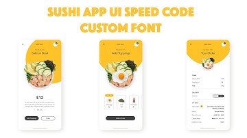 React Native : Sushi App UI  Custom Font - Speed Code