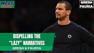 Dismissing the lazy narratives around the Celtics, Joe Mazzulla, and Jayson Tatum | Gresh & Fauria