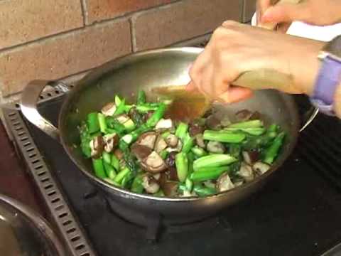 Asparagus and Mushroom (shiitake) stir-fry