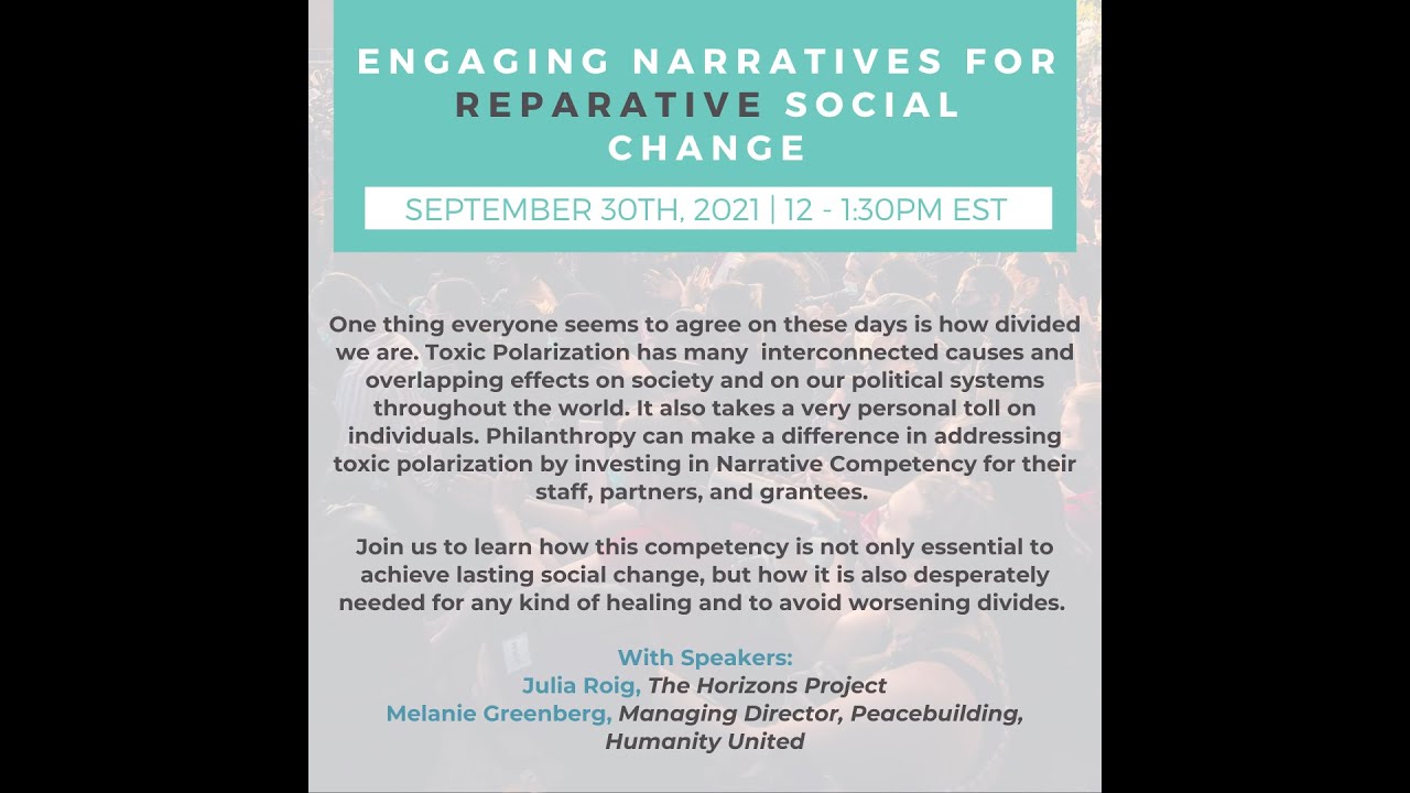 Engaging Narratives for Reparative Social Change Event