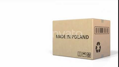Carton with MADE IN POLAND Text | Motion Graphics - Envato elements