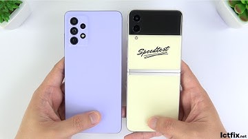 Samsung Galaxy Z Flip 3 vs Samsung Galaxy A72 | Video test Display, SpeedTest, Comparison