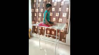 #Clothes Drying stand made of of PVC pipe and testing of product. at Cube Academy of Innovation