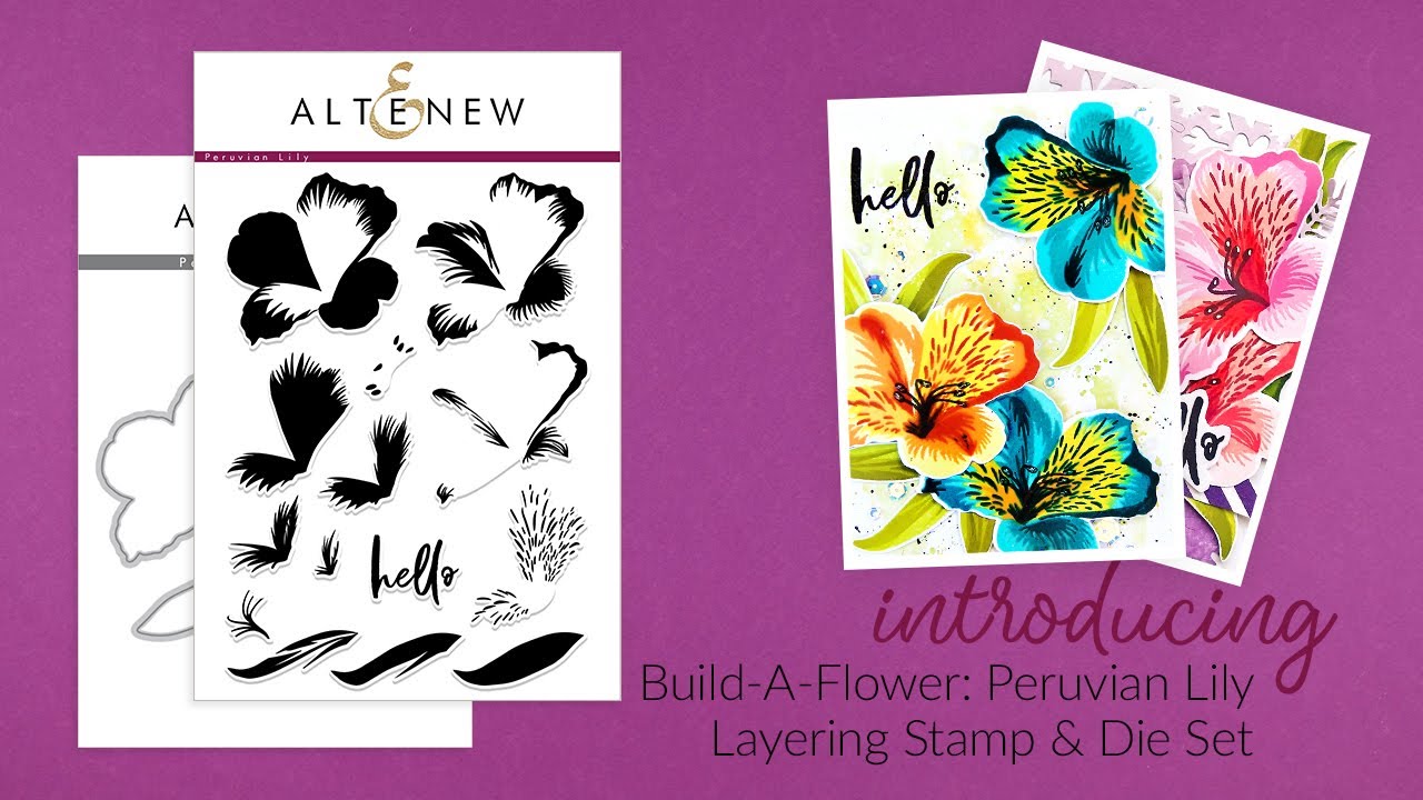 Altenew Stamps Intro - Build-A-Flower: Peruvian Lily - YouTube