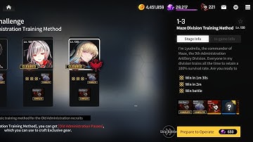 [Counterside] Maze Division Training Method 1-3 Clear (Auto team)