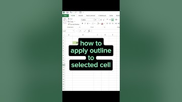 Mastering Excel: How to Apply Outlines to Selected Cells #excelshorts #excel