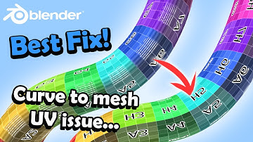 How to Fix the UV issue with Curve to Mesh in Blender
