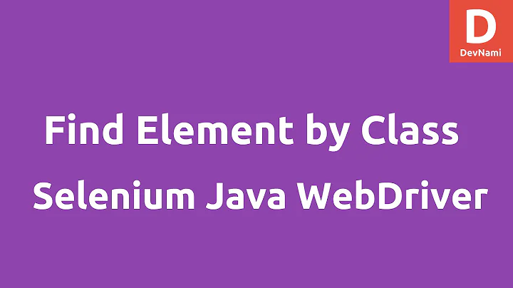 Find element by Class Name Selenium Java