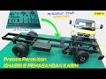 PROSES PERAKITAN CHASIS & PASANG KABIN MINIATUR TRUK MITSUBISHI CANTER FE74 3D PRINTED