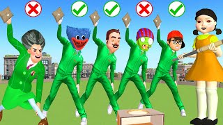 Squid Game (오징어 게임) - Scary Teacher 3D Miss T vs 4 Neighbors trying the sandbag throwing game