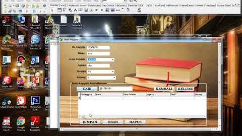 penjelasan cara kerja  aplikasi sistem informasi perpustakaan menggunakan aplikasi delphi