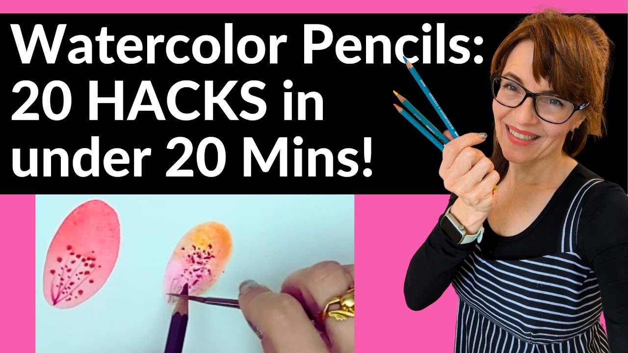 20 Simple HACKS! (How To Use Watercolor Pencils) - YouTube