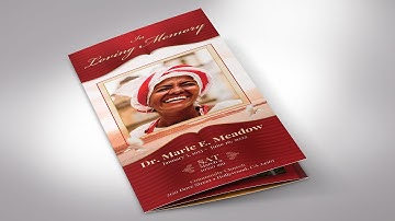 Loving Trifold Funeral Program Canva Template | Size 11x8.5 by Godserv Designs