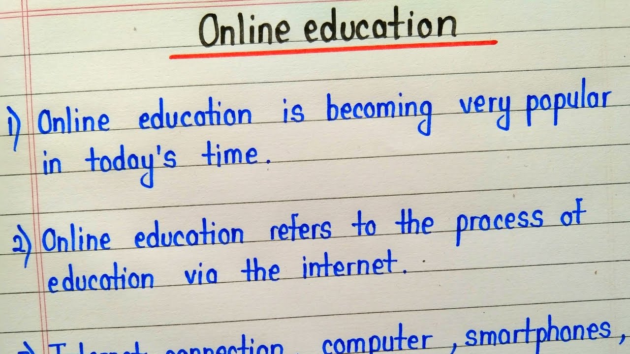 essay on online education in english