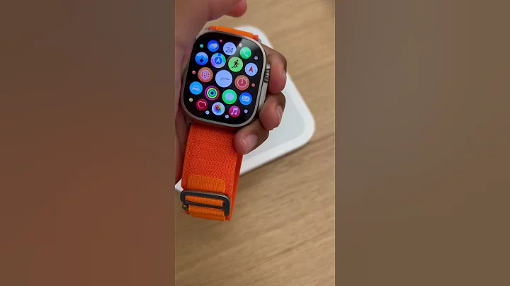 Apple Watch Ultra Titanium Case with Orange Alpine Loop #shorts