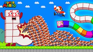 Mario vs 999 Tiny Mario's March Madness ESCAPE Snake Calamity in Pregnant Maze | GM Animation