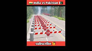 100 Stop on road | India vs Pakistan car challenge | Beamng drive