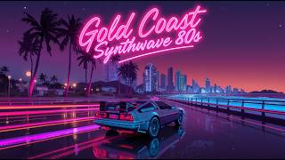 Neon Gold Coast Night Drive | Tropical Synthwave Skyline screenshot 1