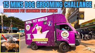 15 MINS DOG GROOMING AT HOME SEVICE CHALLANGE😍| HYDERABAD PET GROOMING VAN | DOG GRROMING VIDEOS by RPW PET'S TV 736 views 1 month ago 8 minutes, 36 seconds