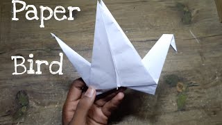 How to make a paper flying bird with easily 'TarekCrafts'