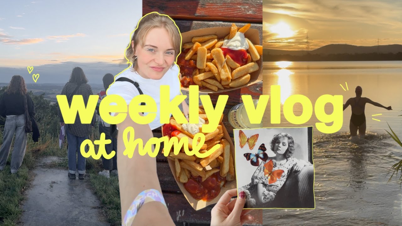 spätsommer vlog @ home 🧡 festival, schwimmen, ganz viel quatschen & collage gestalten