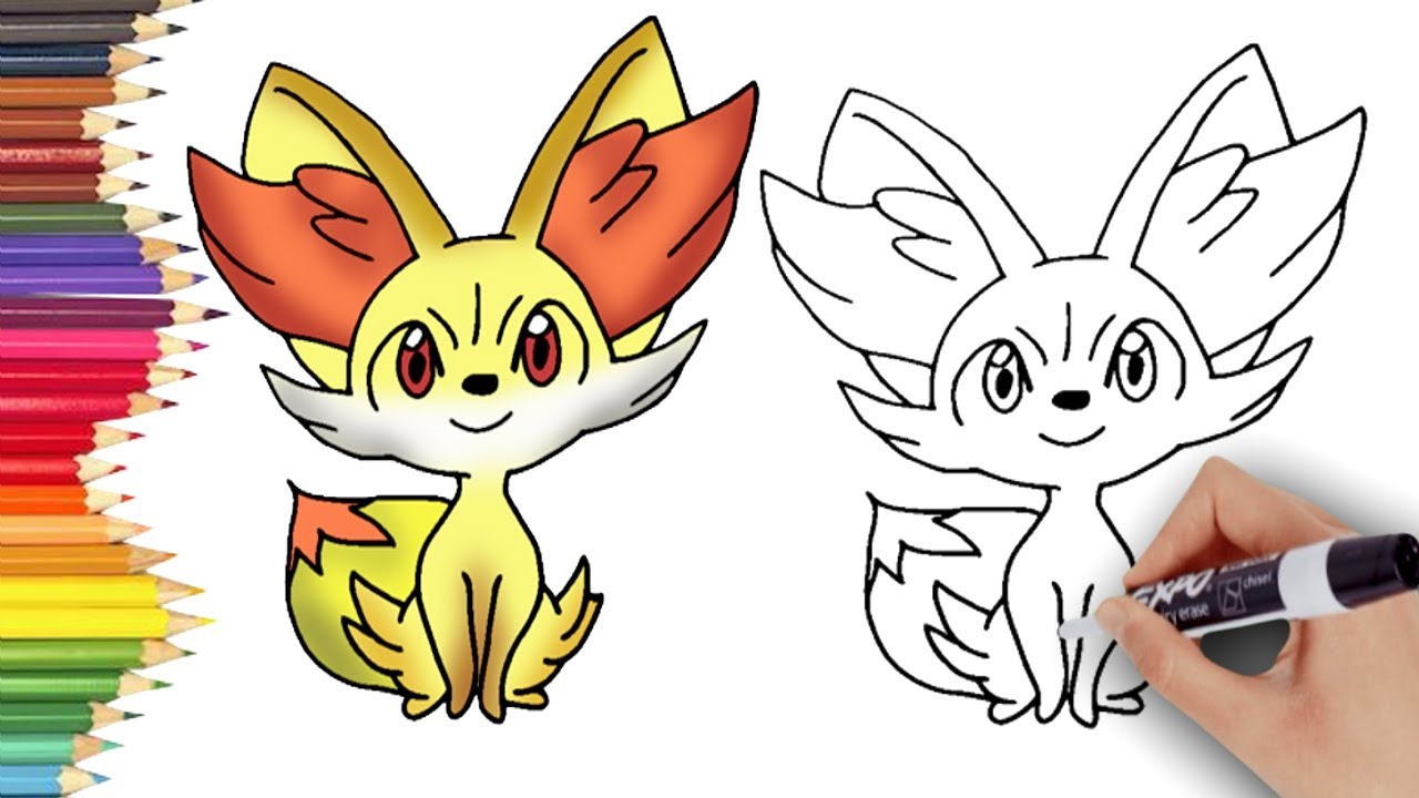 ✨ How To Draw Fennekin POKEMON ✨ 페네킨 포켓몬 그리는 방법 