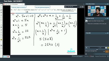 AIATS TEST 3A PAPER 2 Code G For Class XII Studying MATHEMATICS JEE ADVANCED 2018 Q58 to 60