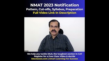 👆👆 Click to watch the full video | NMAT 2023 Notification