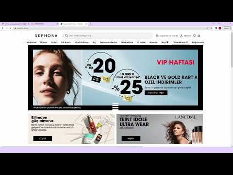 Sephora - თურქეთიდან გამოწერის ინსტრუქცია